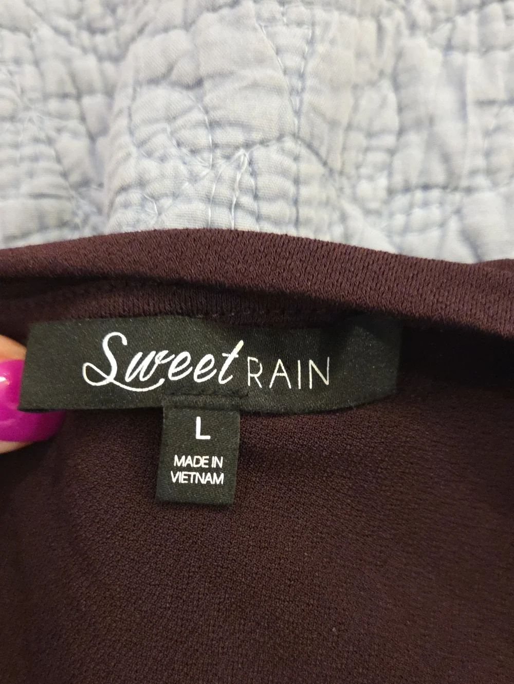 Sweet Rain Sheer Panel Maxi Tunic - Plum Size L, New With Tags!